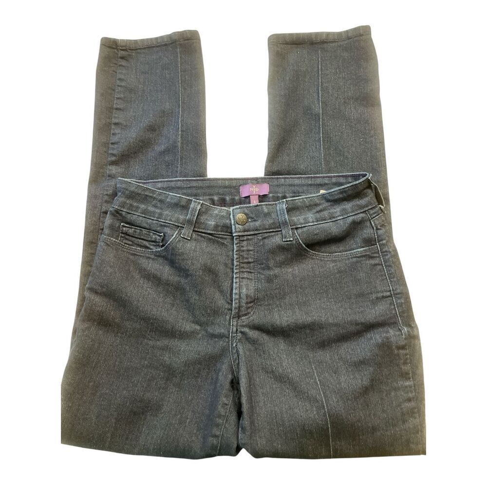 NYDJ Not Your Daughters jeans dark wash skinny jeans embellished pockets sz 6